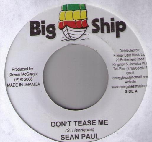7inch Record SEAN PAUL / FUTURE FAMBO - Don t Tease Me / Pon Di Pole NONE Big Ship 2008 Jamaica Reggae, Ska & Dub Used
7inch Record SEAN PAUL / FUTURE FAMBO - Don t Tease Me / Pon Di Pole NONE Big Ship 2008 Jamaica Reggae, Ska & Dub Used