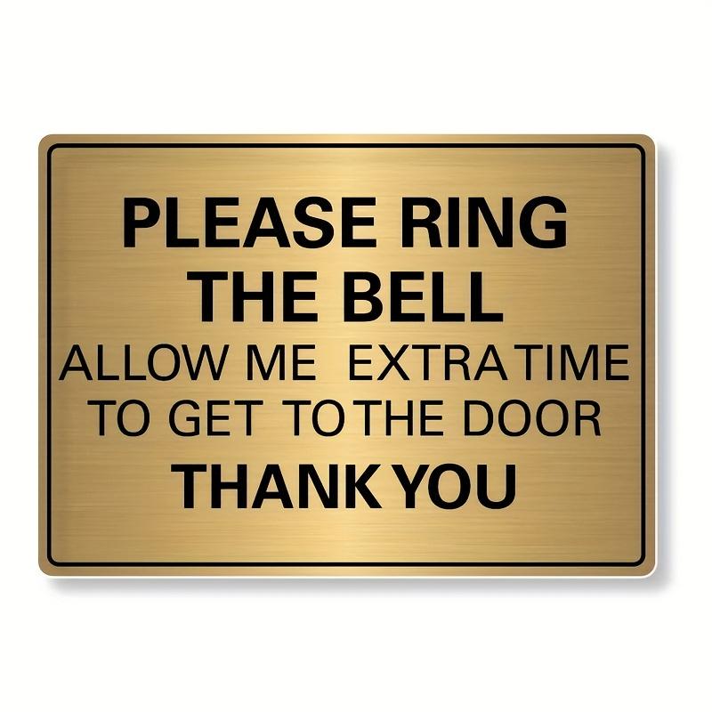 Golden Metal Doorbell Sign - Please Ring the Bell Waterproof Wall-Mounted Decor for Bedroom, Entryway, or Office - Iron Mat 20x30cm(7.8x11.8inch)
Golden Metal Doorbell Sign - Please Ring the Bell Waterproof Wall-Mounted Decor for Bedroom, Entryway, or Office - Iron Mat 20x30cm(7.8x11.8inch)