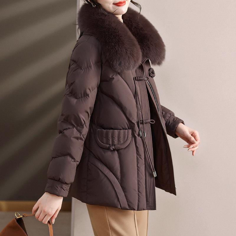 2025 Stylish Mid-Length Three-Proof Down Jacket with Fox Fur Collar for Middle-Aged and Elderly Women 4XL (150-165 lbs) 138g down
2025 Stylish Mid-Length Three-Proof Down Jacket with Fox Fur Collar for Middle-Aged and Elderly Women 4XL (150-165 lbs) 138g down
