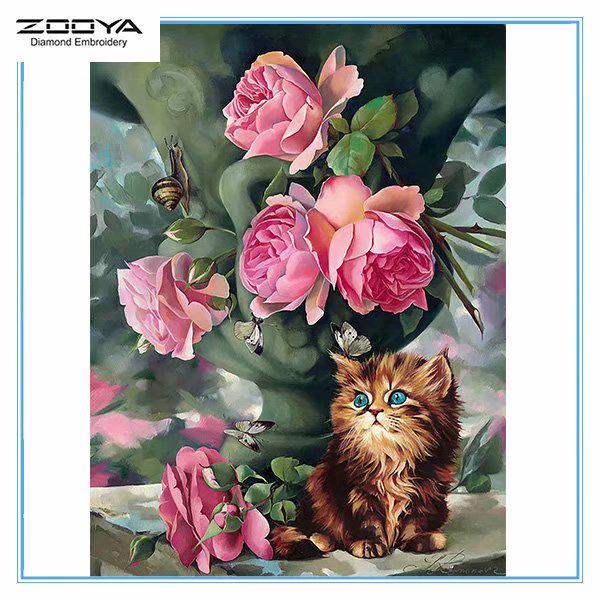 ZOOYA DIY 5D Полный горный хрусталь Алмазный кот Цветочная вышивка Мозаика Картина Вышивка крестом Домашний декор
ZOOYA DIY 5D Полный горный хрусталь Алмазный кот Цветочная вышивка Мозаика Картина Вышивка крестом Домашний декор