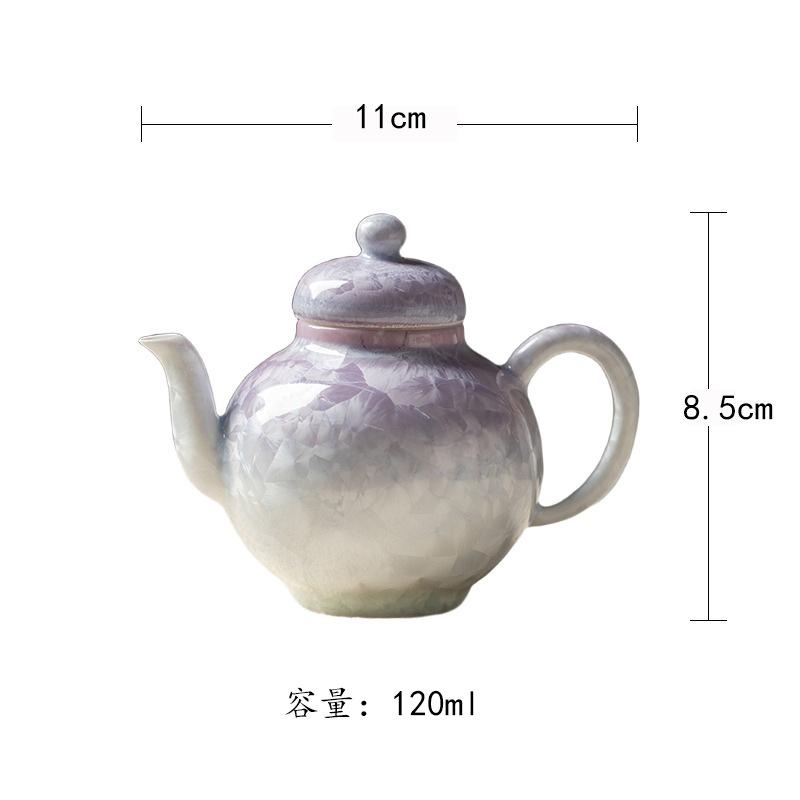 120ml Crystal Glaze Teapot Boutique Tea Infuser Pot Tea Soaking Kettle With Ball Hole Teaware Accessories Collection Decorations
120ml Crystal Glaze Teapot Boutique Tea Infuser Pot Tea Soaking Kettle With Ball Hole Teaware Accessories Collection Decorations