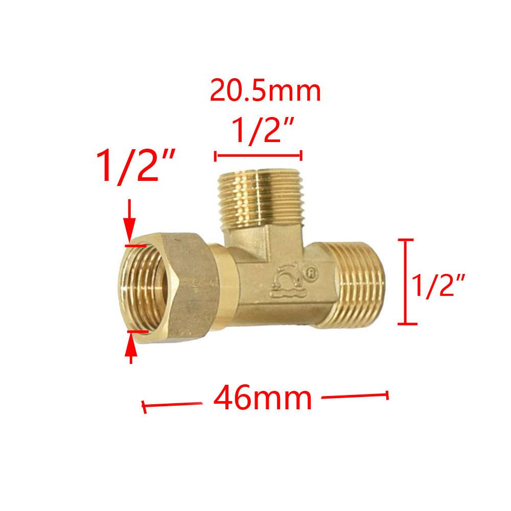 Brass 1/2 Male Female Thread Connector Tee 2-way Water Splitter T type Plumbing 3-Way Brass Fitting Coupler Metal
Brass 1/2 Male Female Thread Connector Tee 2-way Water Splitter T type Plumbing 3-Way Brass Fitting Coupler Metal
