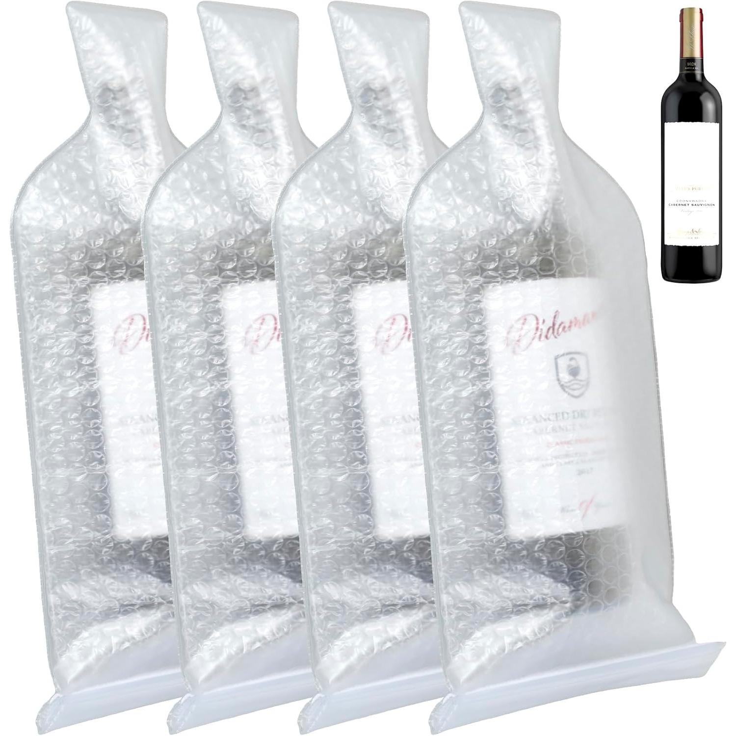 Foribyw Wine Bottle Protector 4pcs Reusable Bubble Cushion Wrap Sleeves Multi-Layered Wine Bottle Bags 18x48cm for Airplane Travel Transport Safety 4-Pack
Foribyw Wine Bottle Protector 4pcs Reusable Bubble Cushion Wrap Sleeves Multi-Layered Wine Bottle Bags 18x48cm for Airplane Travel Transport Safety 4-Pack