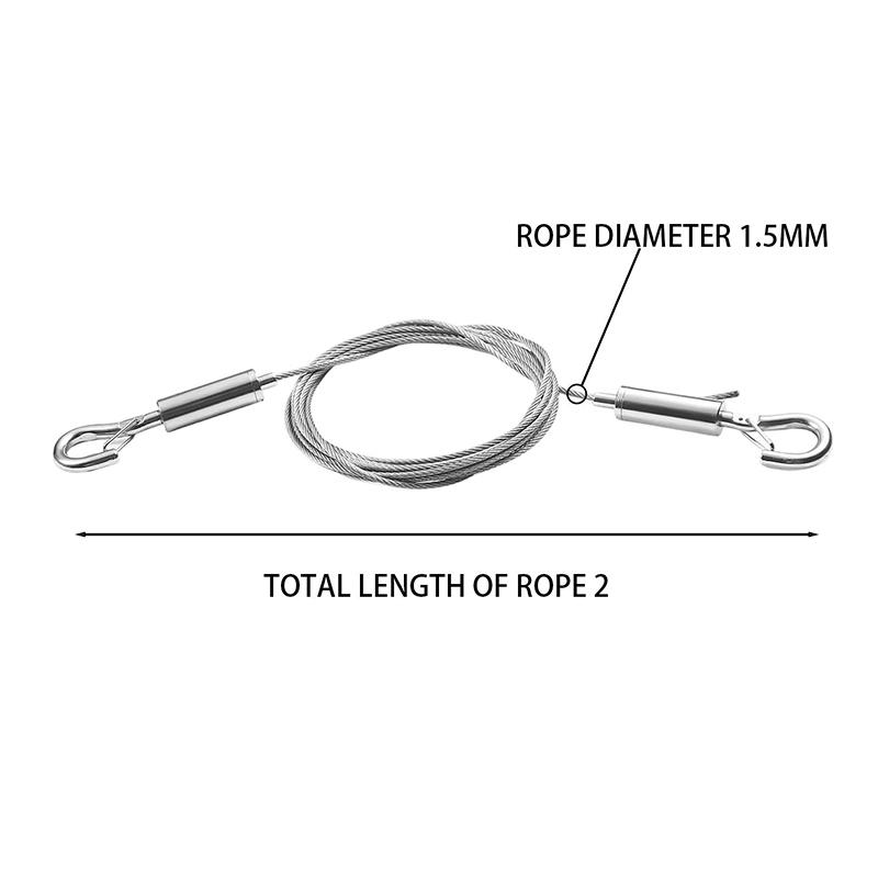 Stainless Steel Adjustable Automatic Wire Rope Spring Hook for Clothesline Picture Hanging Clothes Ropes Fishing Lifting Cable 1 Roll
Stainless Steel Adjustable Automatic Wire Rope Spring Hook for Clothesline Picture Hanging Clothes Ropes Fishing Lifting Cable 1 Roll