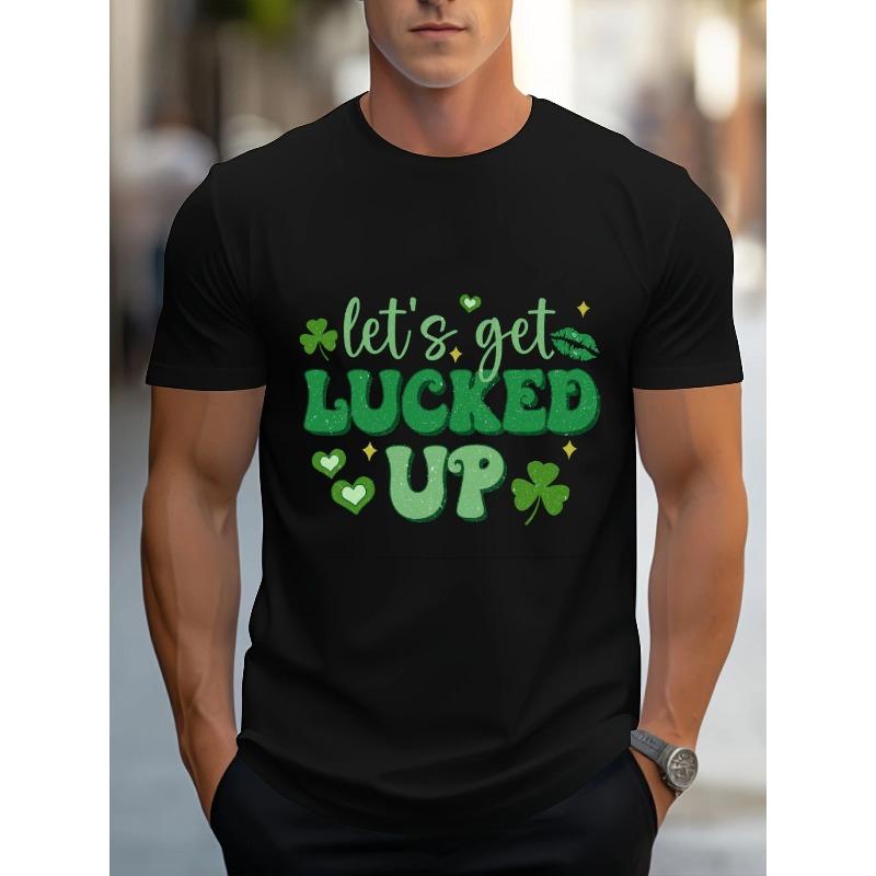 Lucky T - Shirt, with Let s Get LUCKED UP Green Text, Shamrocks,Hearts & Sparkles,Casual Crew Neck Tee for Men, Perfect for Festive Celebration Gift 4XL чорний
Lucky T - Shirt, with Let s Get LUCKED UP Green Text, Shamrocks,Hearts & Sparkles,Casual Crew Neck Tee for Men, Perfect for Festive Celebration Gift 4XL чорний