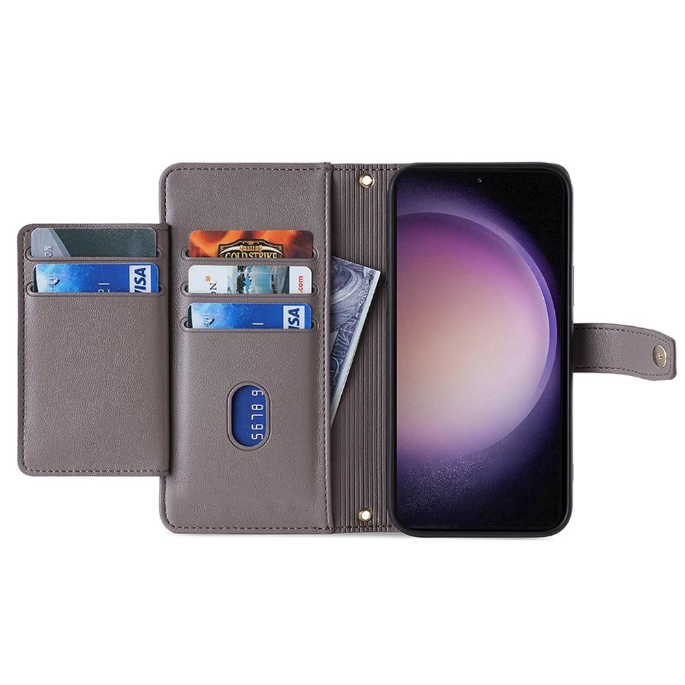 For Samsung Galaxy M34 5G/F34 5G Case Zipper Wallet Leather Anti-Drop Phone Cover with 2 Straps Grey
For Samsung Galaxy M34 5G/F34 5G Case Zipper Wallet Leather Anti-Drop Phone Cover with 2 Straps Grey