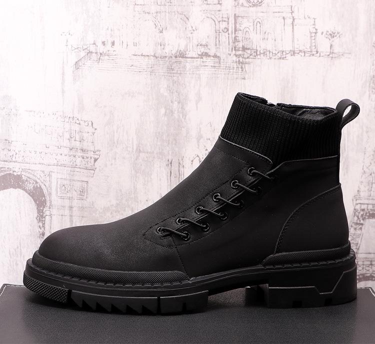 Men s Pointed Toe Leather Ankle Boots with Thick Sole and Height Boost, Velvet-Lined, Warm Casual High Tops. 39
Men s Pointed Toe Leather Ankle Boots with Thick Sole and Height Boost, Velvet-Lined, Warm Casual High Tops. 39