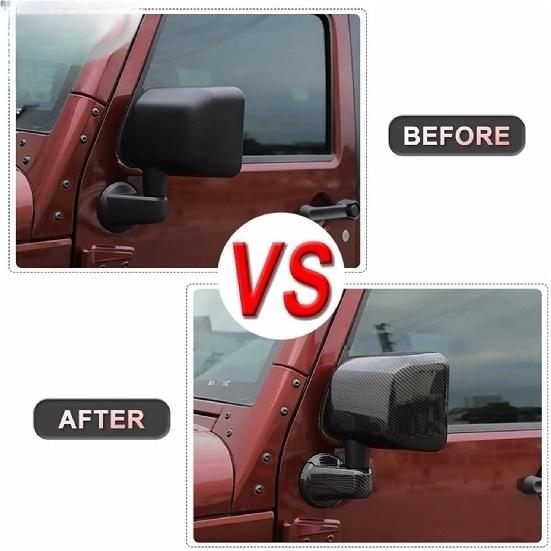 ABS Car Rear Rearview Mirror Shell Base Decoration Cover Compatible For Jeep Wrangler JK 2007-2017 Exterior Accessories(Carbon fiber grain)
ABS Car Rear Rearview Mirror Shell Base Decoration Cover Compatible For Jeep Wrangler JK 2007-2017 Exterior Accessories(Carbon fiber grain)