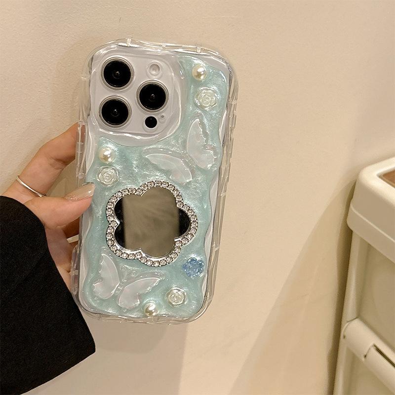 Flower Glass Mirror Butterfly Phone Case for Apple 17promax All Inclusive for IPhone 16 Silicone 14 Soft Case For iPhone 17Promax
Flower Glass Mirror Butterfly Phone Case for Apple 17promax All Inclusive for IPhone 16 Silicone 14 Soft Case For iPhone 17Promax