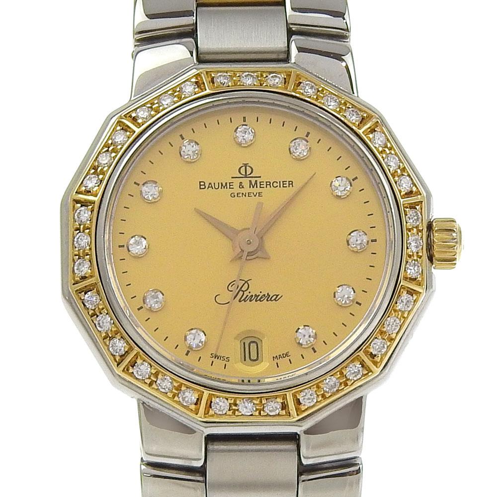 Baume & Mercier Riviera Watches 5231 Diamond bezel 11P goldDial Stainless Steel Quartz Analog display Women Used
Baume & Mercier Riviera Watches 5231 Diamond bezel 11P goldDial Stainless Steel Quartz Analog display Women Used
