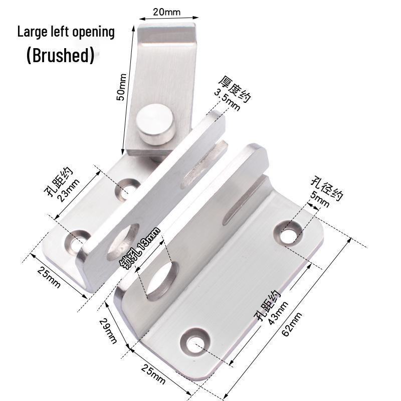Дверная задвижка из нержавеющей стали без сверления: Штифтовый замок, Защелка-пряжка, Левый/правый крючковой замок, Дверной засов и навесной замок.
Дверная задвижка из нержавеющей стали без сверления: Штифтовый замок, Защелка-пряжка, Левый/правый крючковой замок, Дверной засов и навесной замок.