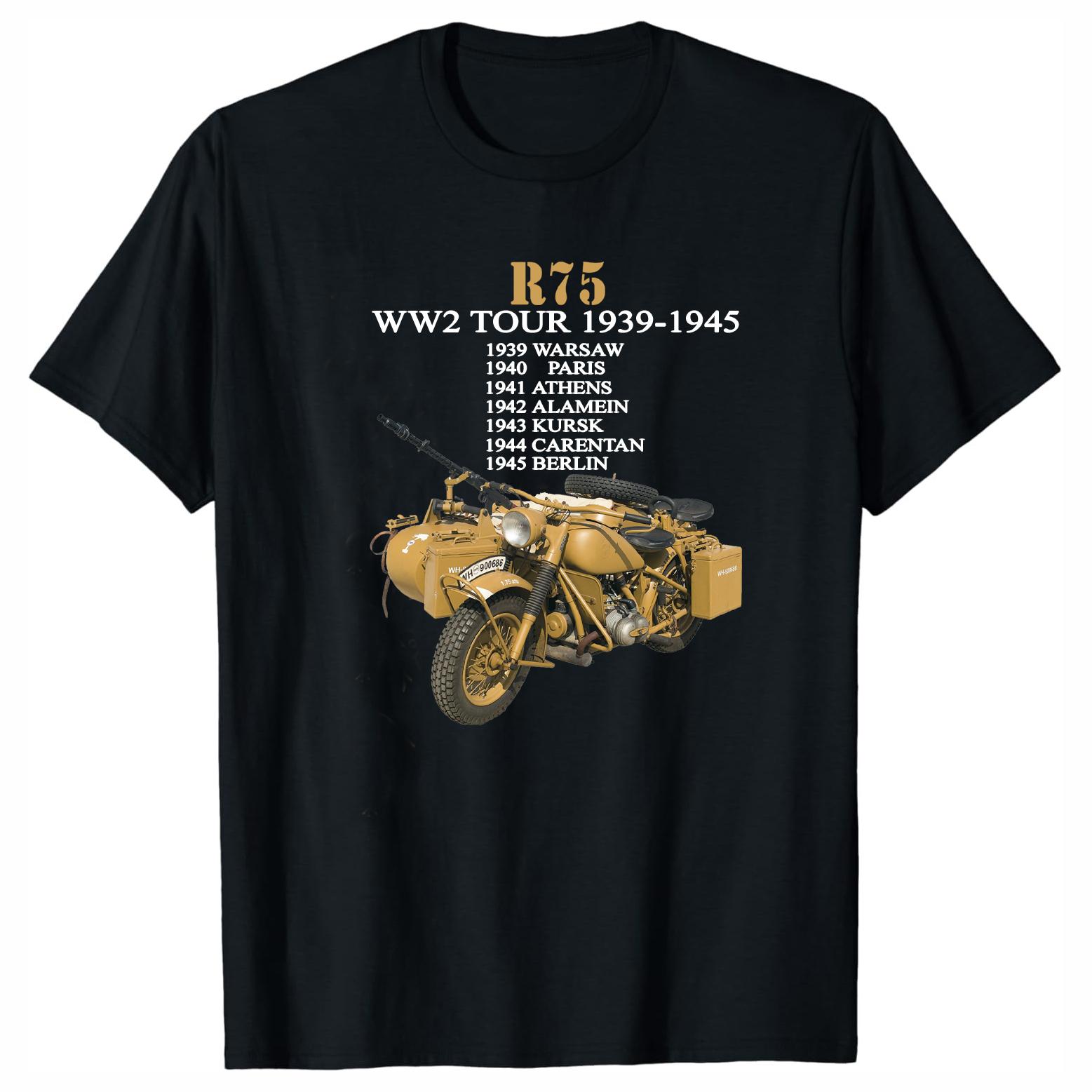 Футболка с принтом Мотоцикл Wehrmacht R75 с коляской Вторая мировая война Тур 100% Хлопок Круглый вырез Летняя с коротким рукавом Повседневная мужская футболка Размер S3XL S
Футболка с принтом Мотоцикл Wehrmacht R75 с коляской Вторая мировая война Тур 100% Хлопок Круглый вырез Летняя с коротким рукавом Повседневная мужская футболка Размер S3XL S