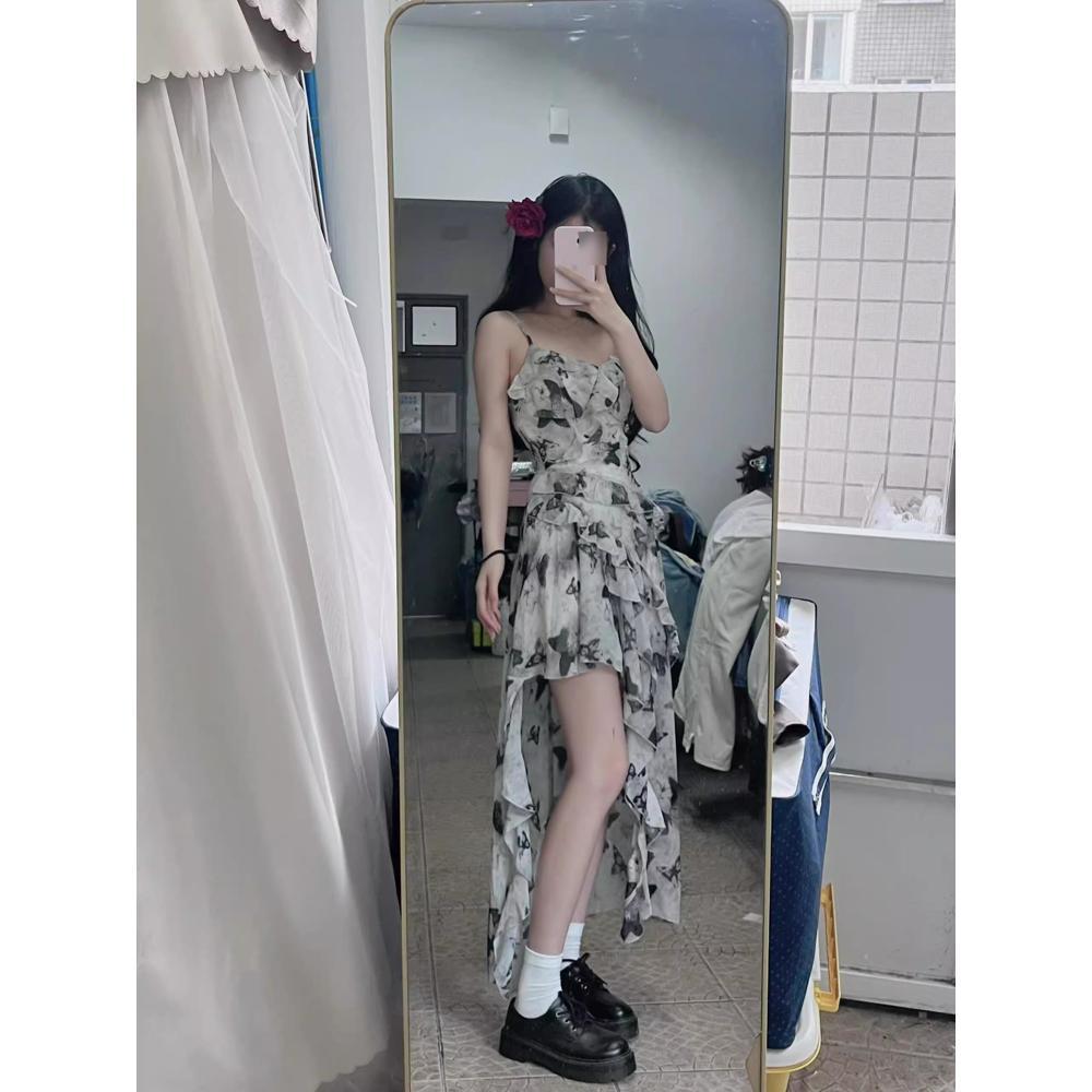 Elegant French Floral Waist-Cinching Long Camisole Dress - Irregular Mature Style for Women’s Summer S (up to 45kg)
Elegant French Floral Waist-Cinching Long Camisole Dress - Irregular Mature Style for Women’s Summer S (up to 45kg)