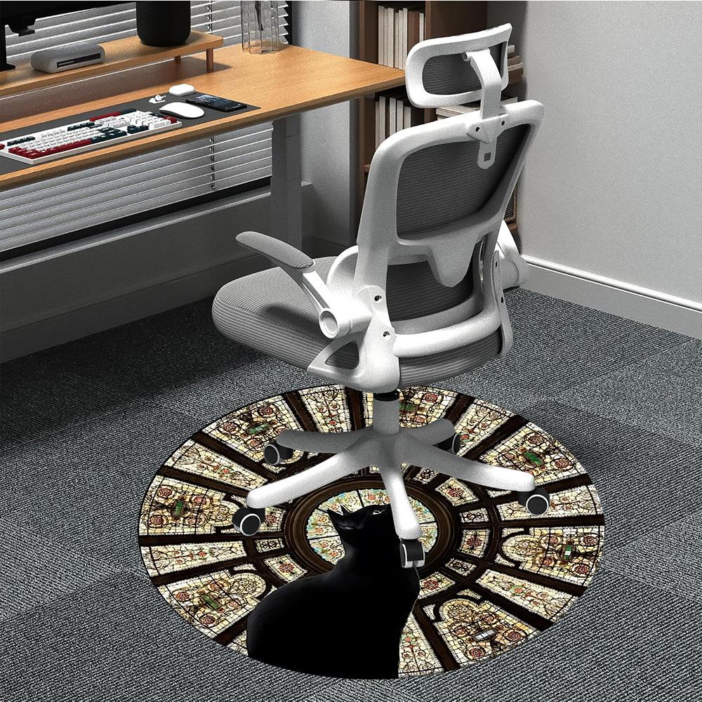 1PC Black Cat Silhouette Chair Carpet for Office Non-Slip, Lightweight, Machine Washable Rug for Office, Sleeping, Room - Holiday DecorPolye 80cm by 80cm
1PC Black Cat Silhouette Chair Carpet for Office Non-Slip, Lightweight, Machine Washable Rug for Office, Sleeping, Room - Holiday DecorPolye 80cm by 80cm