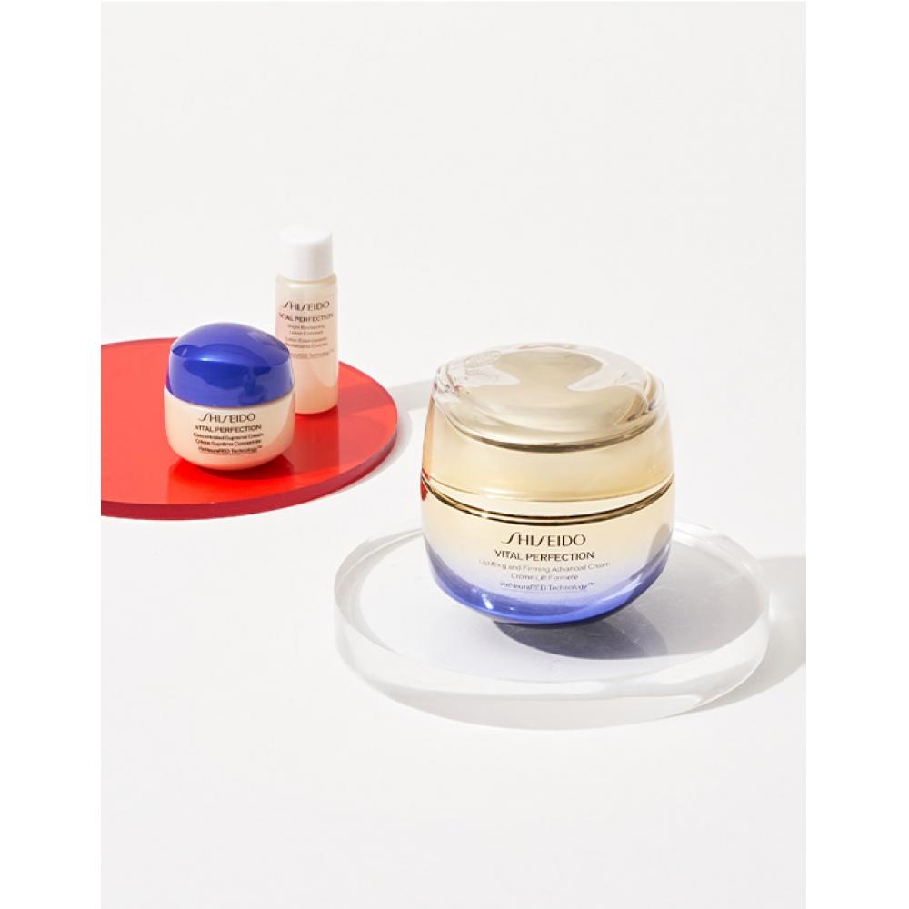 Shiseido Vital Perfection Подтягивающий и укрепляющий крем Advanced Cream 50 мл Набор
Shiseido Vital Perfection Подтягивающий и укрепляющий крем Advanced Cream 50 мл Набор