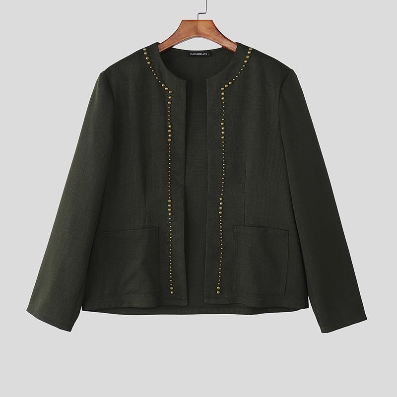 INCERUN Men Long Sleeve Beading Open Front Casual Thin Coat Jackets 4XL зелёный
INCERUN Men Long Sleeve Beading Open Front Casual Thin Coat Jackets 4XL зелёный