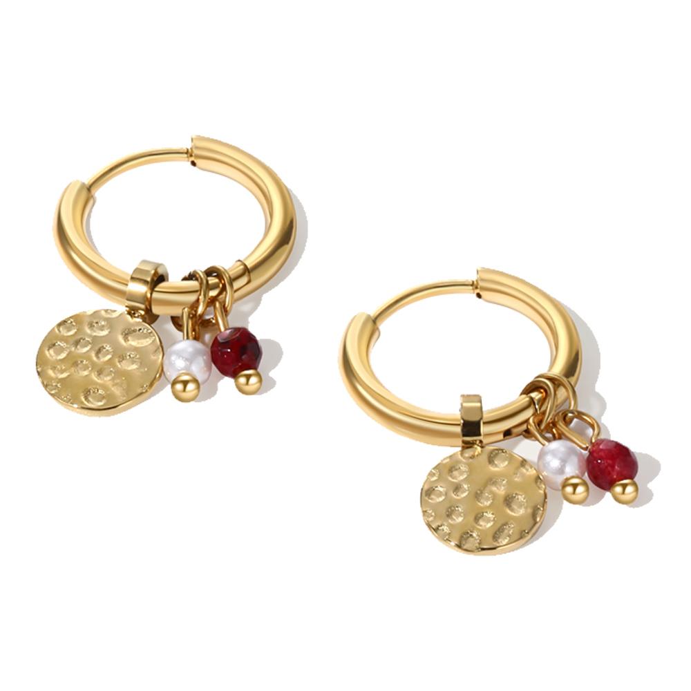 YACHAN Gold Plated Stainless Steel Hoop Earrings for Women Natural Stone Pink Cute Charms Waterproof Jewelry
YACHAN Gold Plated Stainless Steel Hoop Earrings for Women Natural Stone Pink Cute Charms Waterproof Jewelry