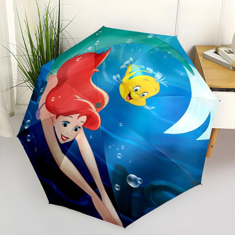Princess Ariel Mermaid Tail Durable Cartoon Folding Umbrella, Portable 3-Fold Compact Umbrella for Men and Women, Suitable for Travel or Dai
Princess Ariel Mermaid Tail Durable Cartoon Folding Umbrella, Portable 3-Fold Compact Umbrella for Men and Women, Suitable for Travel or Dai