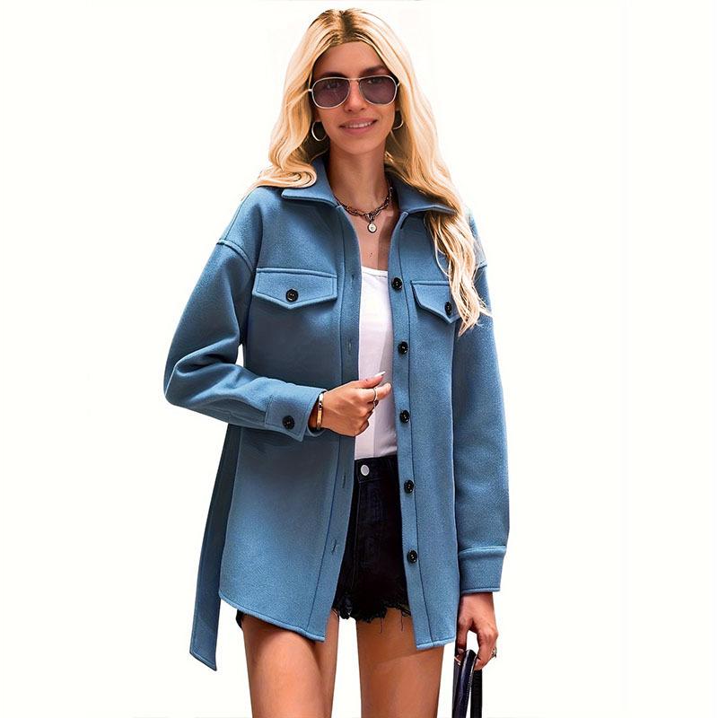 Women s Solid Color Belted Trench Coat with Shirt Collar and Button Closure XL синій
Women s Solid Color Belted Trench Coat with Shirt Collar and Button Closure XL синій