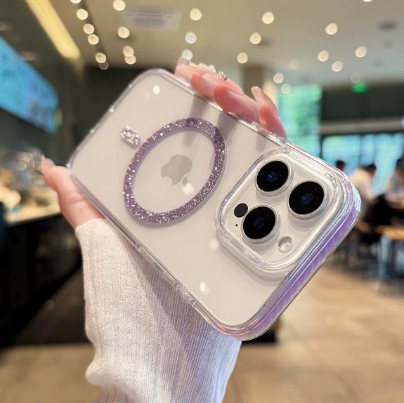 Crystal Diamond Glitter Magnetic Phone Case for iPhone 14/16/17 Pro Max - Transparent Acrylic, Anti-Drop Protection. iPhone 15 Plus/14 Plus фіолетовий
Crystal Diamond Glitter Magnetic Phone Case for iPhone 14/16/17 Pro Max - Transparent Acrylic, Anti-Drop Protection. iPhone 15 Plus/14 Plus фіолетовий