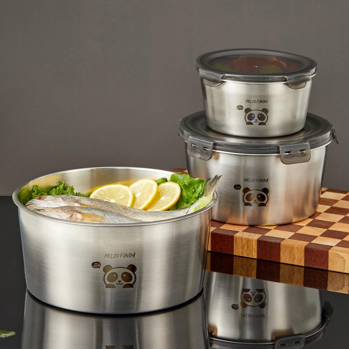 WORTHBUY 304 Stainless Steel Food Preservation Box Round Fruit Vegetable Fresh-keeping Box With Lid Heatable Fridge Crisper
WORTHBUY 304 Stainless Steel Food Preservation Box Round Fruit Vegetable Fresh-keeping Box With Lid Heatable Fridge Crisper