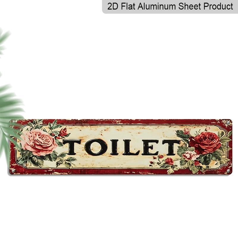1pc Vintage Floral Toilet Aluminium Decorative Sign - Rustic Wall Art with Pink Roses & Green Foliage, Decorative Plaque for Bathroom, Powder Room 40cm x 10cm
1pc Vintage Floral Toilet Aluminium Decorative Sign - Rustic Wall Art with Pink Roses & Green Foliage, Decorative Plaque for Bathroom, Powder Room 40cm x 10cm