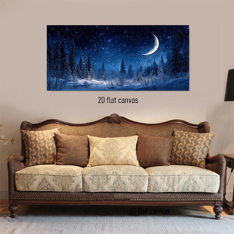 1pcs Quiet Snowy Night Starry Sky Decoration Painting Nordic Style Forest Moon Canvas Hanging Painting Living Room Bedroom Entra (as the picture,50x100cm No Frame)
1pcs Quiet Snowy Night Starry Sky Decoration Painting Nordic Style Forest Moon Canvas Hanging Painting Living Room Bedroom Entra (as the picture,50x100cm No Frame)