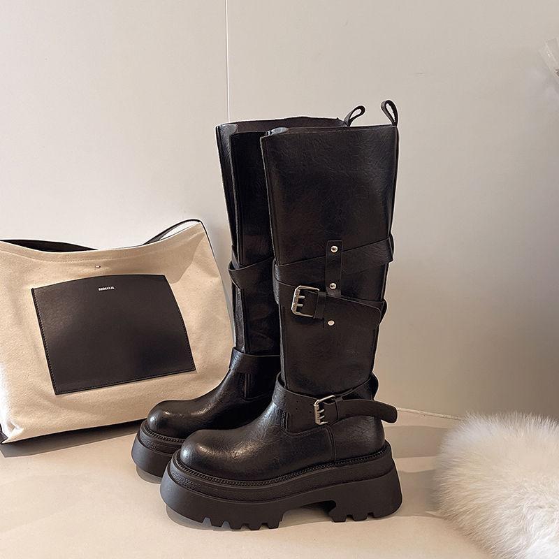 Maillard brown boots women s thick legs big tube circumference belt buckle thick sole heightening western cowboy tall knight boots 35
Maillard brown boots women s thick legs big tube circumference belt buckle thick sole heightening western cowboy tall knight boots 35