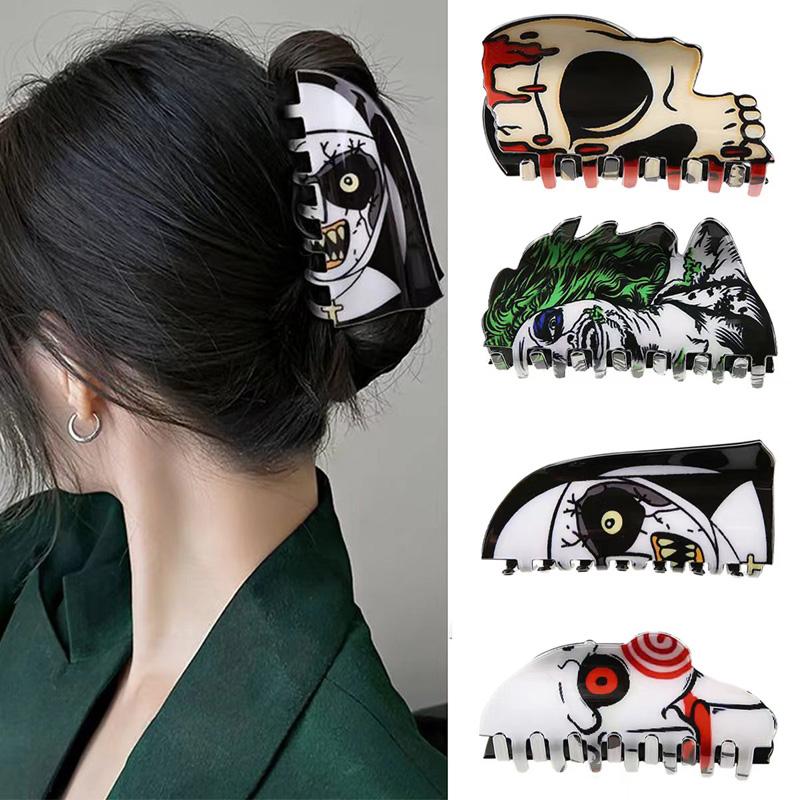 1PC Halloween Large Clown Hair Claw Clip, Cartoon Design, Trendy Non Slip Hair Grab Clip For Women Wear
1PC Halloween Large Clown Hair Claw Clip, Cartoon Design, Trendy Non Slip Hair Grab Clip For Women Wear