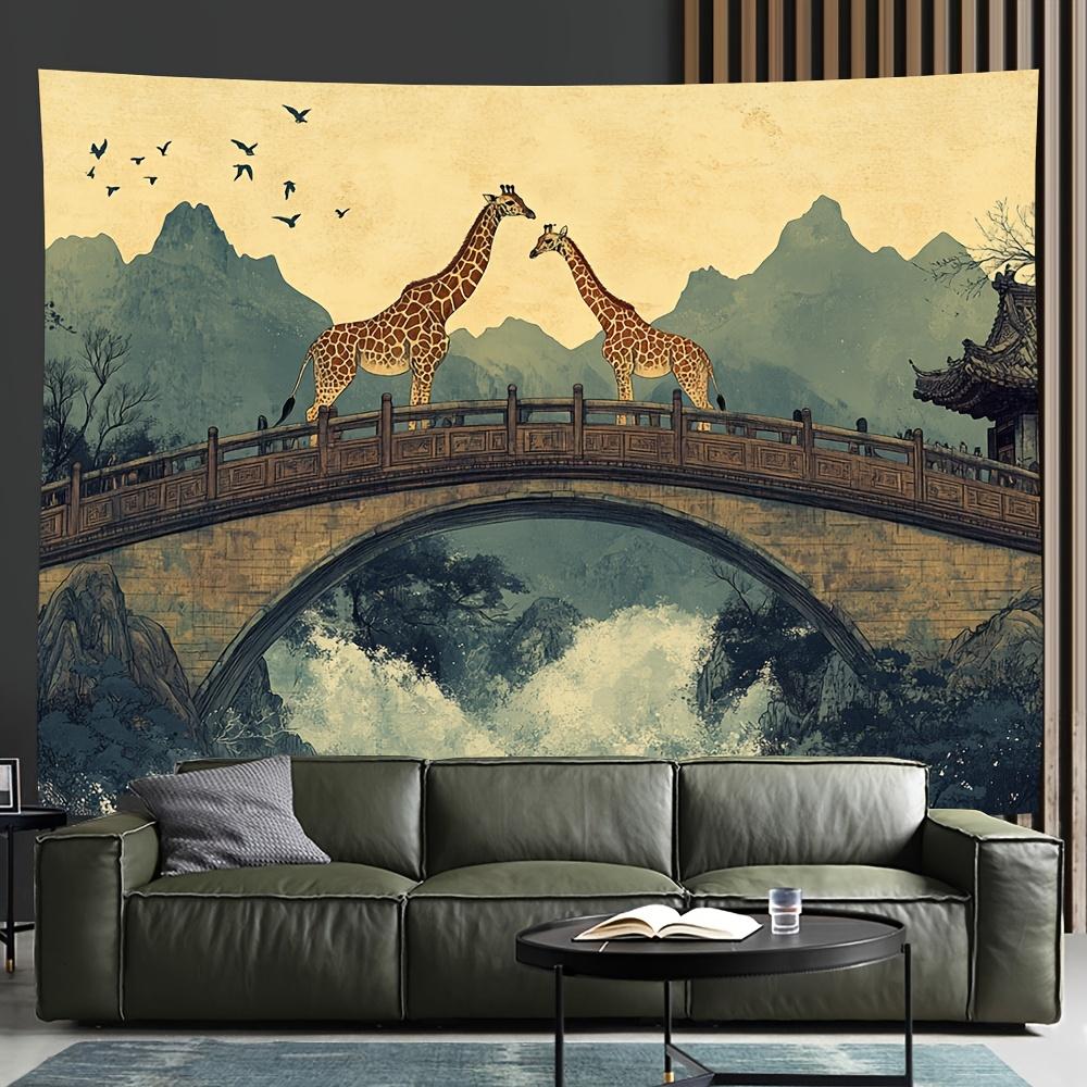 Giraffe Bridge View Digital printing polyester wall hanging tapestry decorative Living room bedrooms Office background gift 74x94cm(29x37in)
Giraffe Bridge View Digital printing polyester wall hanging tapestry decorative Living room bedrooms Office background gift 74x94cm(29x37in)