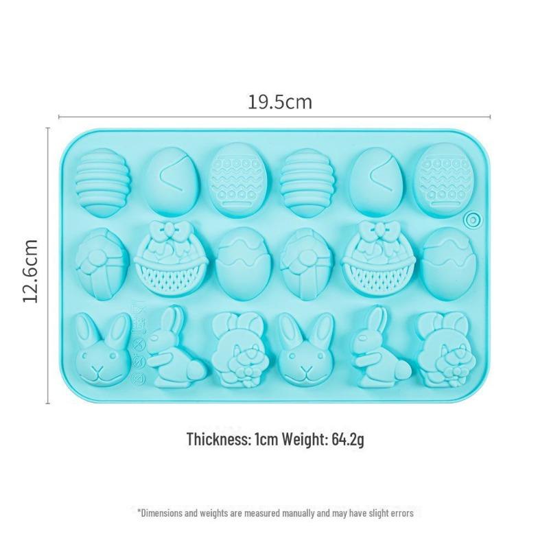 Набор из 18 силиконовых форм для выпечки и шоколада в виде пасхального кролика и яйца синий
Набор из 18 силиконовых форм для выпечки и шоколада в виде пасхального кролика и яйца синий