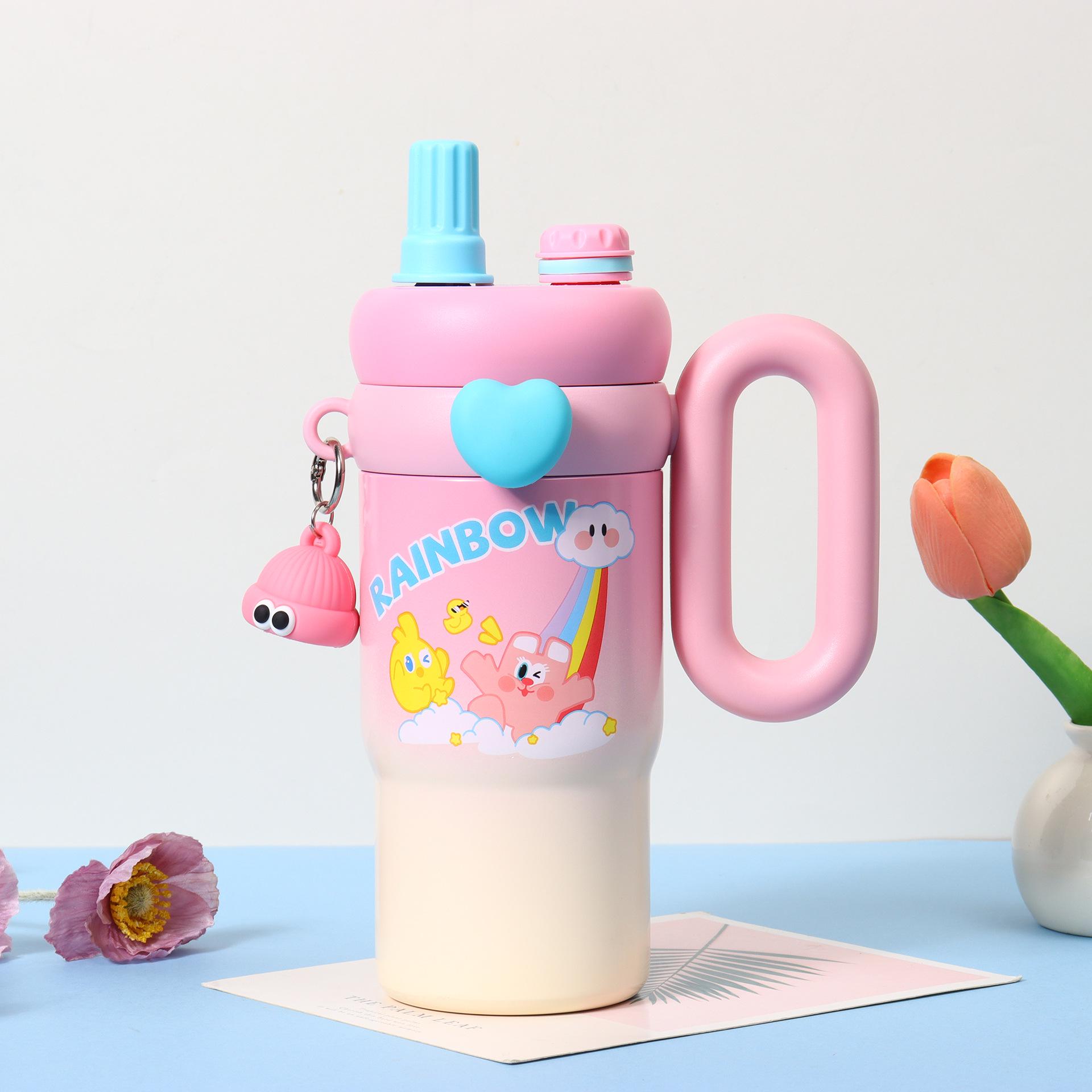 High-Value Cute Cartoon Straw Cup: Double-Layer Vacuum 316 Stainless Steel Insulated, Large Capacity, Portable Car Cup 850ml
High-Value Cute Cartoon Straw Cup: Double-Layer Vacuum 316 Stainless Steel Insulated, Large Capacity, Portable Car Cup 850ml