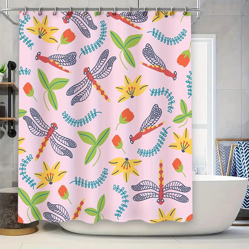 Bright Dragonfly Flower Shower Curtain Fabric Home Decor Bathroom Waterproof Washable 3D Printing Printed Shower Curtains Black 90x180cm
Bright Dragonfly Flower Shower Curtain Fabric Home Decor Bathroom Waterproof Washable 3D Printing Printed Shower Curtains Black 90x180cm