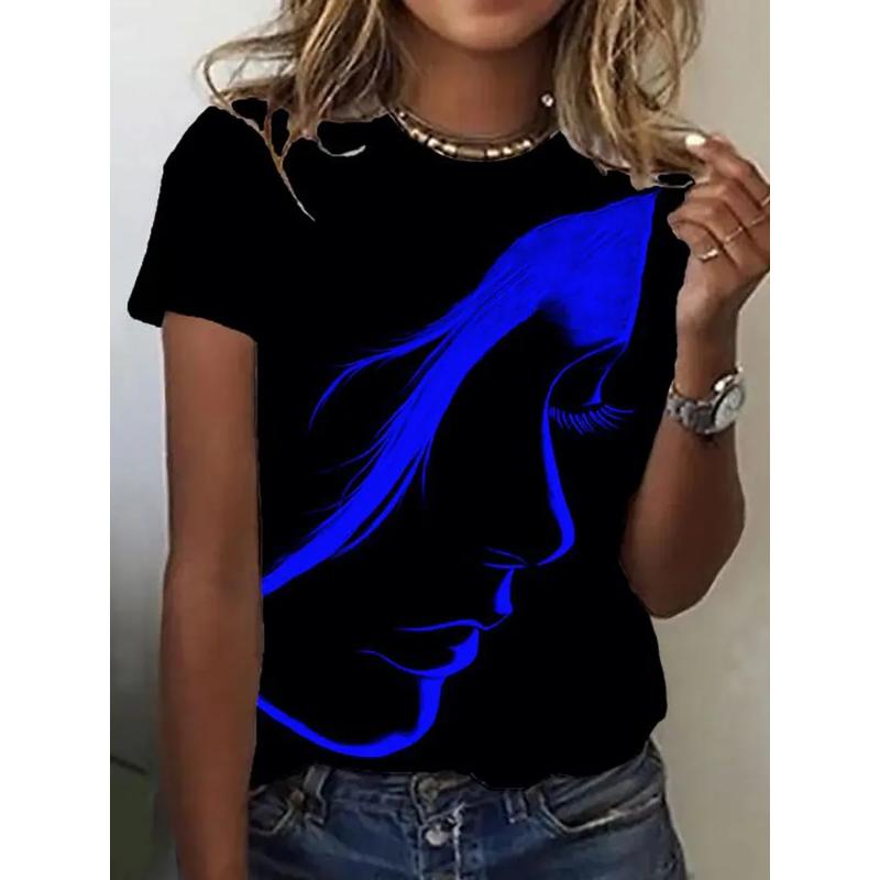 Fashion Women s Clothing Mystery Girl Short Sleeve Crew Neck T-shirt 3D Color Printing Daily Wear Tops Comfortable Polyester Tees 6XL
Fashion Women s Clothing Mystery Girl Short Sleeve Crew Neck T-shirt 3D Color Printing Daily Wear Tops Comfortable Polyester Tees 6XL