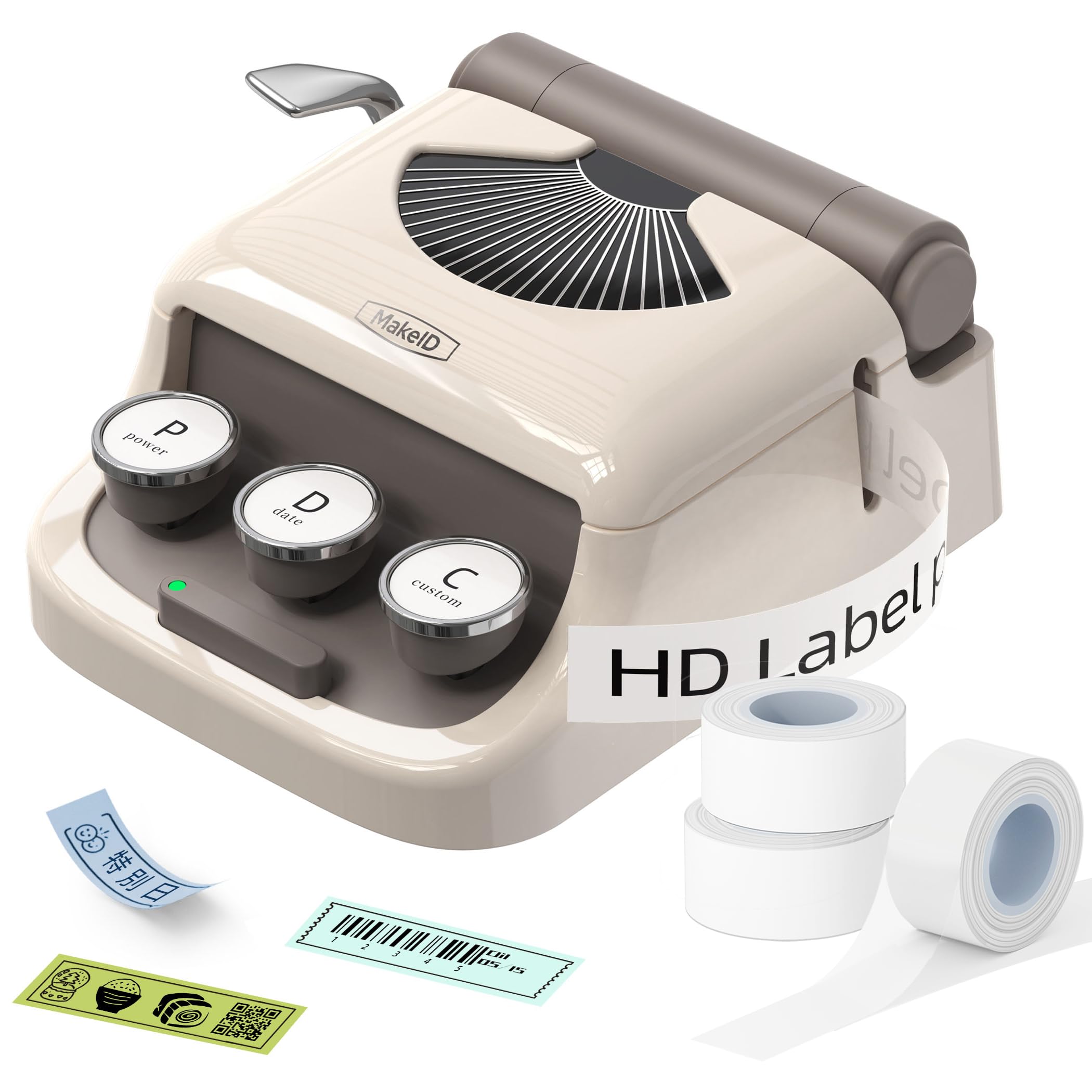 MakeID Label Writer HD 300dpi Q1 Label Printer Smartphone Compatible Ivory Paper 2 x 1x (Label White, Transparent)
MakeID Label Writer HD 300dpi Q1 Label Printer Smartphone Compatible Ivory Paper 2 x 1x (Label White, Transparent)