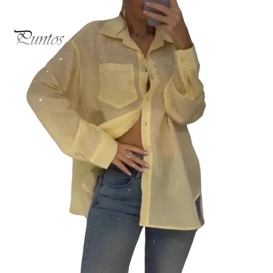 Женская рубашка с лацканами, длинным рукавом, с золотой строчкой, однобортная однотонная рубашка свободного кроя, тонкая рубашка на каждый день S жёлтый
Женская рубашка с лацканами, длинным рукавом, с золотой строчкой, однобортная однотонная рубашка свободного кроя, тонкая рубашка на каждый день S жёлтый