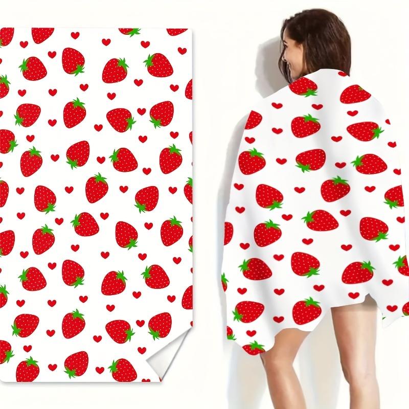 Strawberry Pattern Beach Towel, Multi-Purpose for Seaside Beach Swimming Pool Bathroom Camping Travel Yoga W40*H60(CM)
Strawberry Pattern Beach Towel, Multi-Purpose for Seaside Beach Swimming Pool Bathroom Camping Travel Yoga W40*H60(CM)