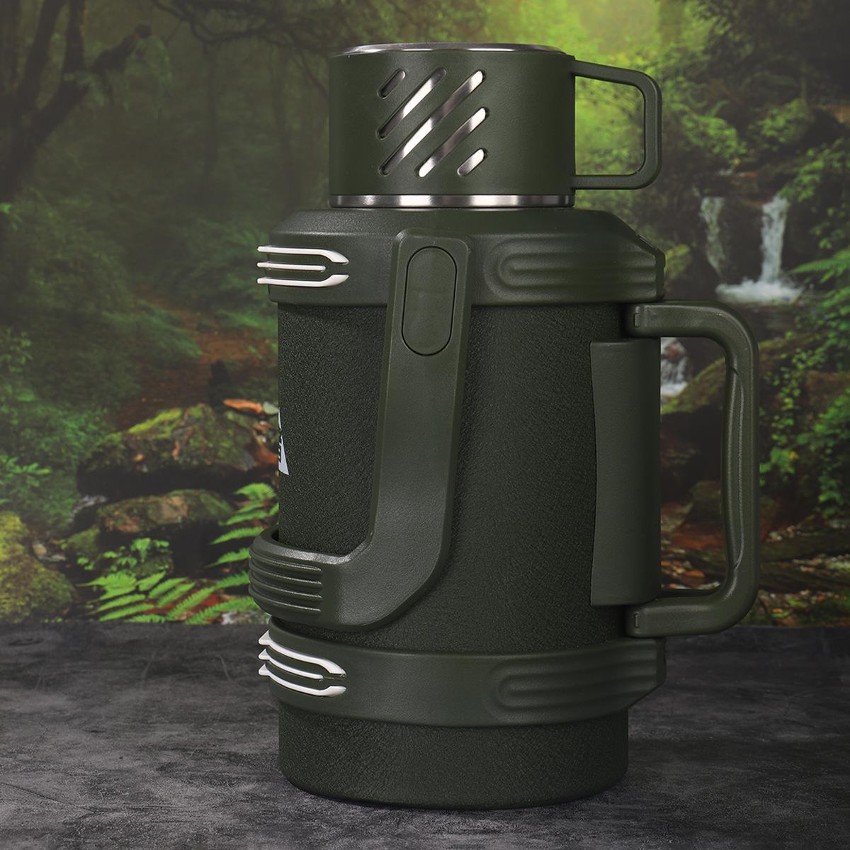 316 Stainless Steel XL Thermos Flask with Mechanical Lid and Large Handle for Outdoor Travel 1600ml армія зелений колір
316 Stainless Steel XL Thermos Flask with Mechanical Lid and Large Handle for Outdoor Travel 1600ml армія зелений колір