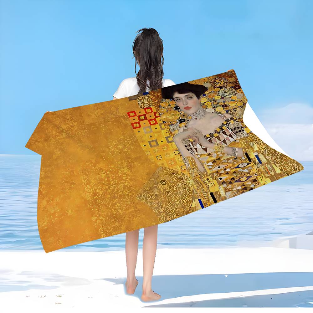 Gustav Klimt The Kiss Soft Microfiber Blanket Quick Drying Beach Towels Oversized Printing Super Absorbent Pool Towel Blanket W40*H60(CM)
Gustav Klimt The Kiss Soft Microfiber Blanket Quick Drying Beach Towels Oversized Printing Super Absorbent Pool Towel Blanket W40*H60(CM)