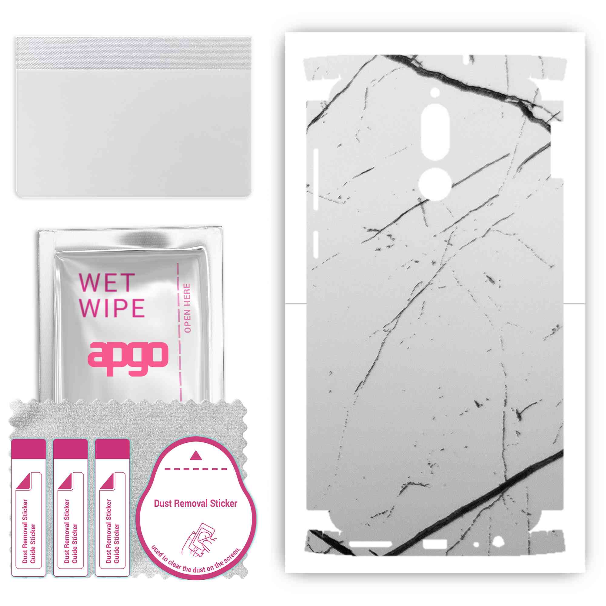 Apgo Protective Skin Sticker for the back+sides compatible with Huawei Mate 10 Lite, Full Wrap Film, Foil, Vinyl - Pattern White Marble
Apgo Protective Skin Sticker for the back+sides compatible with Huawei Mate 10 Lite, Full Wrap Film, Foil, Vinyl - Pattern White Marble