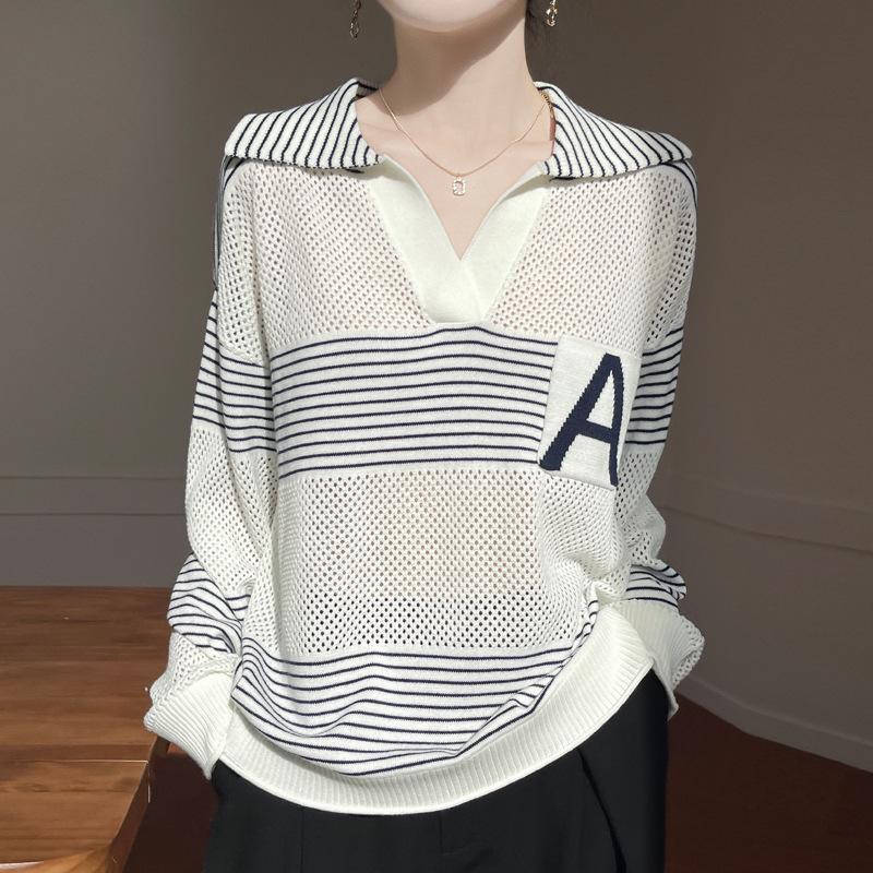 2025 Spring Women s Merino Wool Cutout Color Block Loose Pullover with Lettering One Size
2025 Spring Women s Merino Wool Cutout Color Block Loose Pullover with Lettering One Size