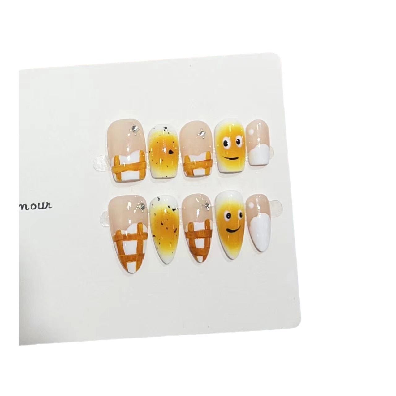 Чистые Накладные Ногти Ручной Работы Милые Яичные Сокровища Французский Расписной Маникюр Готовый Продукт Съемный Патч для Накладных Ногтей large L
Чистые Накладные Ногти Ручной Работы Милые Яичные Сокровища Французский Расписной Маникюр Готовый Продукт Съемный Патч для Накладных Ногтей large L