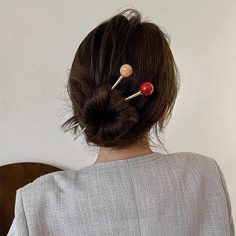 Hallow Women Fashion Hairpin Straight Ball Metal Hair Stick Pin Headdress Elegant Jewelry Accessories Wedding Party Headwear T16
Hallow Women Fashion Hairpin Straight Ball Metal Hair Stick Pin Headdress Elegant Jewelry Accessories Wedding Party Headwear T16
