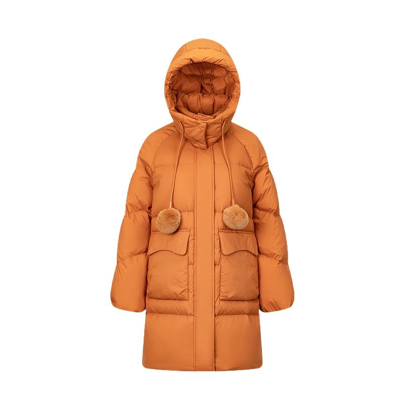 Жіноча пухова куртка середньої довжини з капюшоном XL
Жіноча пухова куртка середньої довжини з капюшоном XL