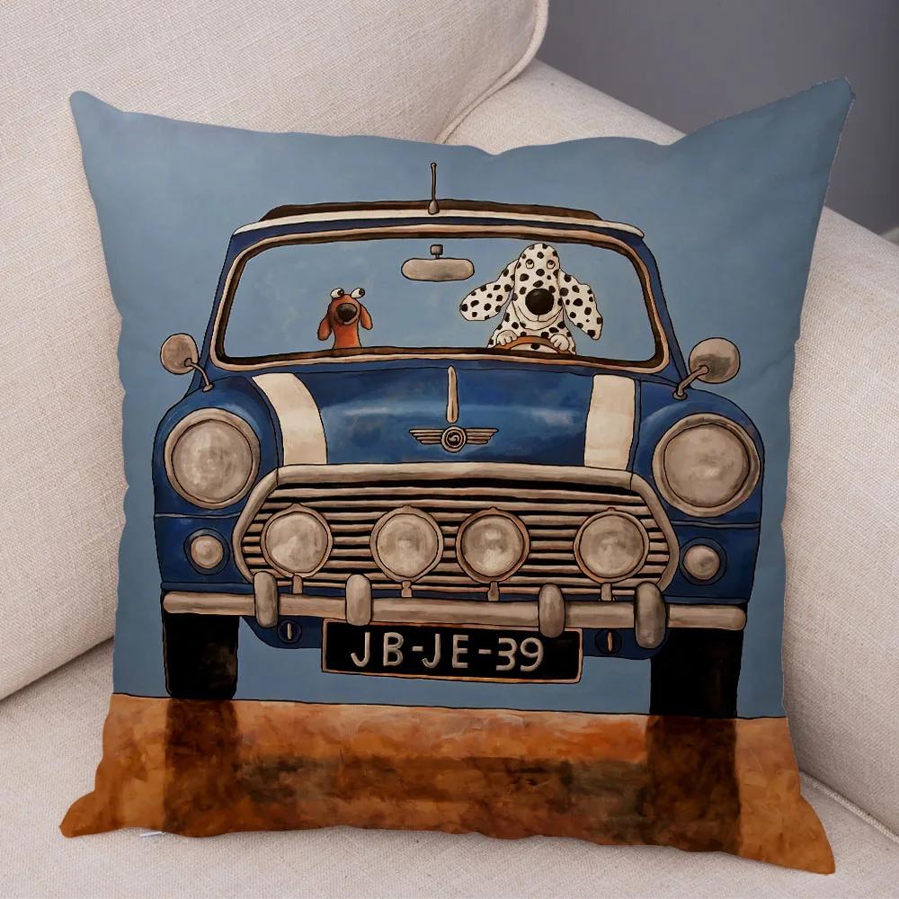Vintage Colorful Cartoon Bus Dog Print Pattern Cushion Cover Home Living Room Sofa Car Decoration Throw Pillow 30x30cm чёрный
Vintage Colorful Cartoon Bus Dog Print Pattern Cushion Cover Home Living Room Sofa Car Decoration Throw Pillow 30x30cm чёрный