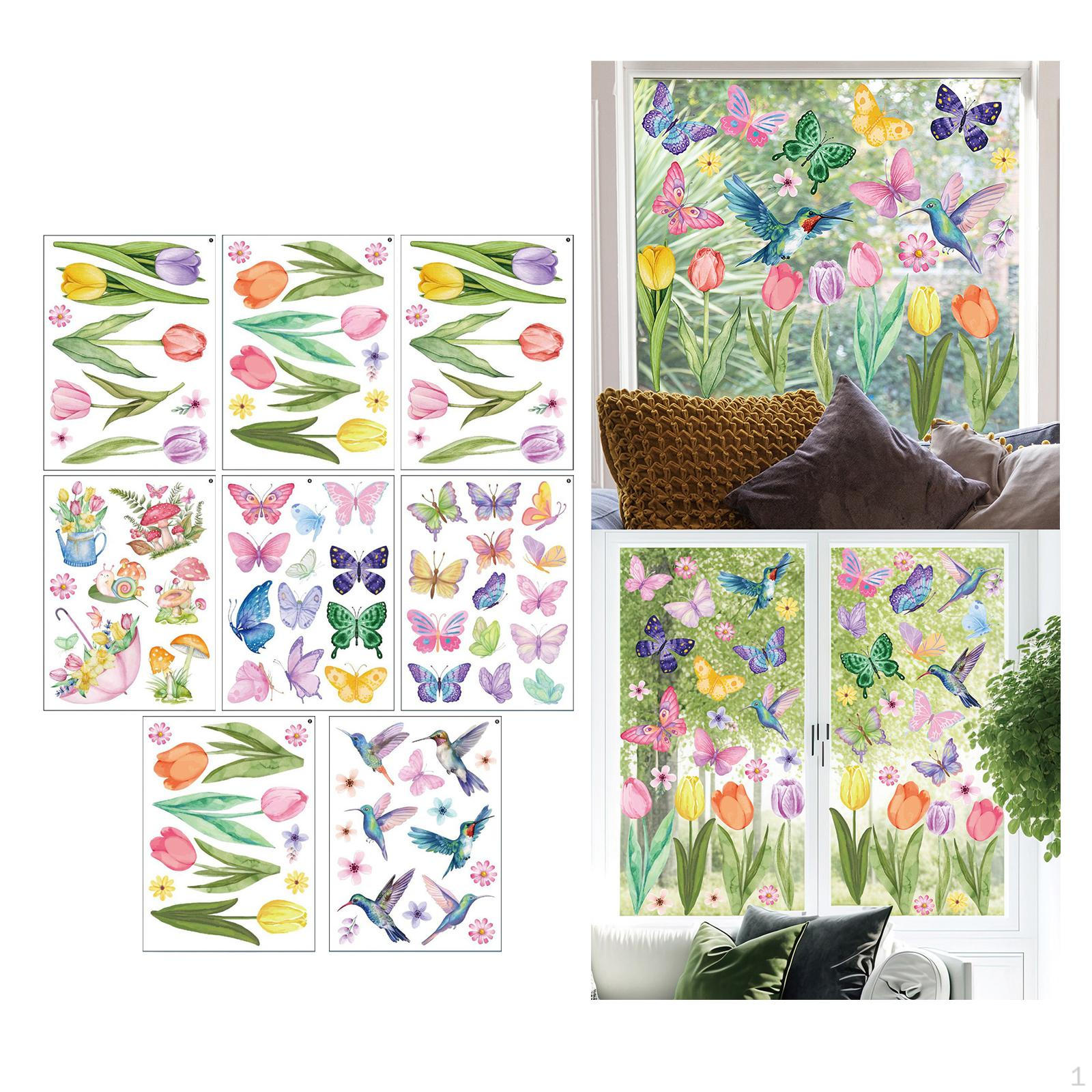 8 Sheets Spring Window Stickers ,Static Clings Flowers Birds Butterfly Branches Home Decoration Wall
8 Sheets Spring Window Stickers ,Static Clings Flowers Birds Butterfly Branches Home Decoration Wall