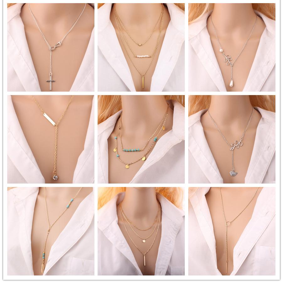 Inifity Heart Owl Crystal Cross Leaf Минималистичные подвески на ключицу Ожерелья для женщин Ювелирные изделия Птица Жемчужная цепочка Шея
Inifity Heart Owl Crystal Cross Leaf Минималистичные подвески на ключицу Ожерелья для женщин Ювелирные изделия Птица Жемчужная цепочка Шея
