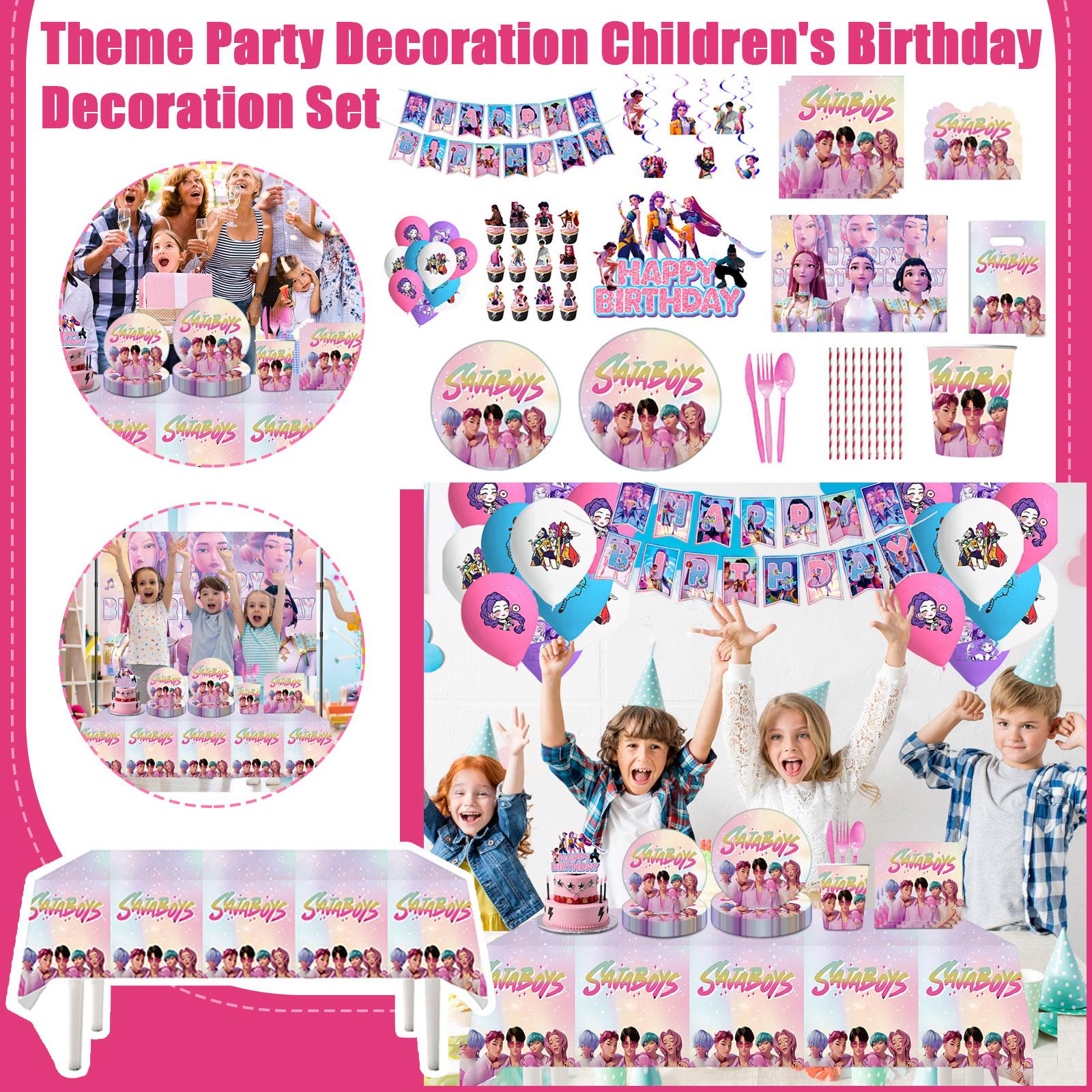 Тематическая вечеринка, украшение на детский день рождения, набор украшений One Size
Тематическая вечеринка, украшение на детский день рождения, набор украшений One Size