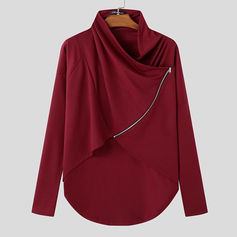 INCERUN Мужские футболки с длинным рукавом и перекрестной молнией спереди 5XL вино красного
INCERUN Мужские футболки с длинным рукавом и перекрестной молнией спереди 5XL вино красного