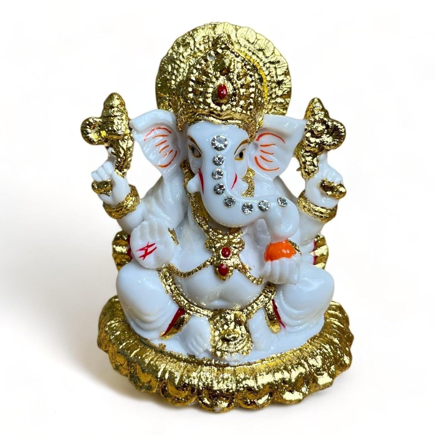 Lord Ganesha Idol for Home & Car Dashboard | 4 Inch Handmade Marble Dust Ganpati Murti for Temple Pooja, Diwali Decoration & Gift
Lord Ganesha Idol for Home & Car Dashboard | 4 Inch Handmade Marble Dust Ganpati Murti for Temple Pooja, Diwali Decoration & Gift
